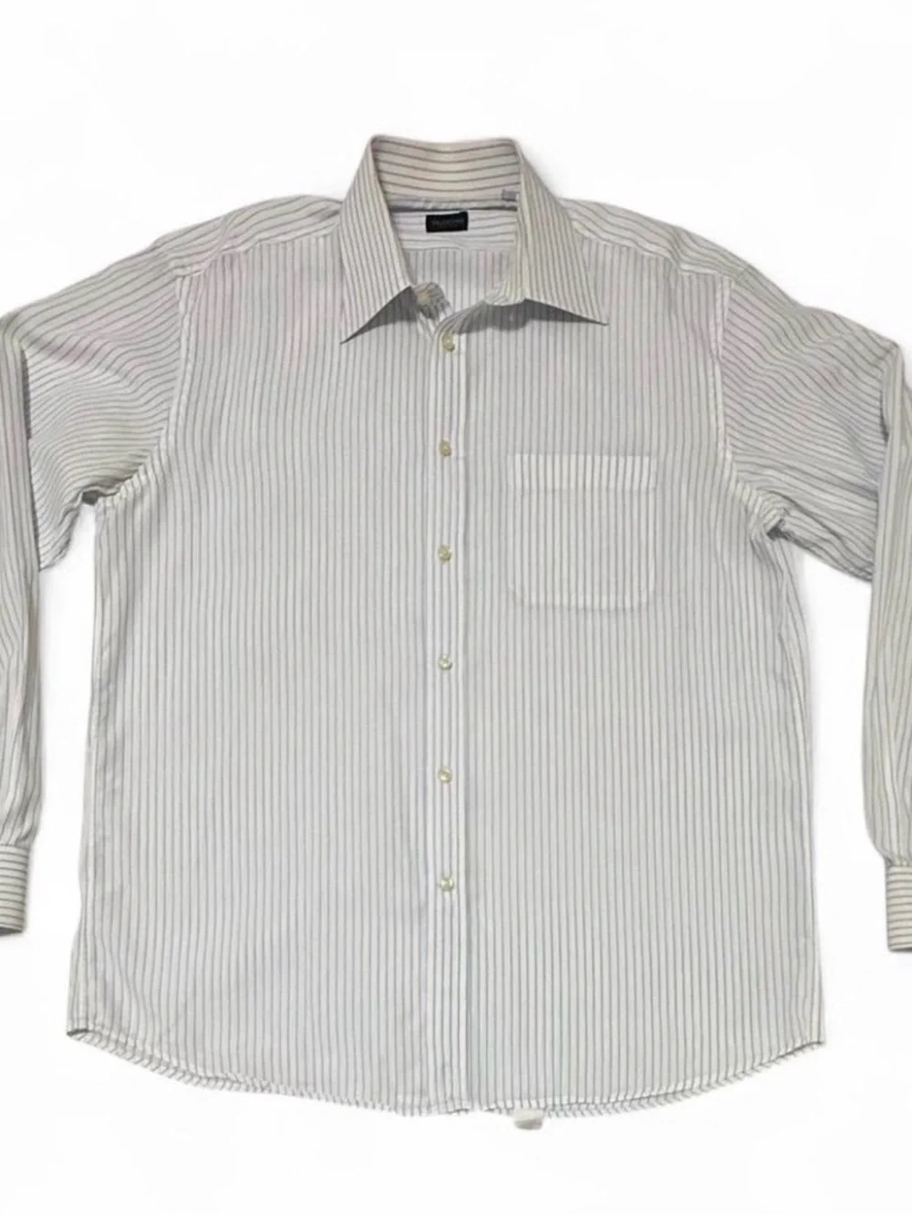 Men's Light Blue Stripe Dress Shirt - Picture 2 of 7